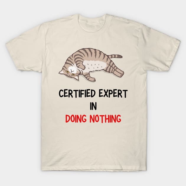 Certified Expert in Doing Nothing: Embracing Relaxation Tshirt T-Shirt by MbaireW